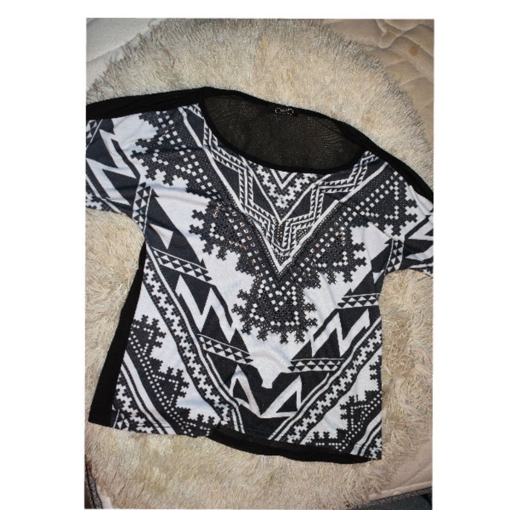 Aztec Print Top